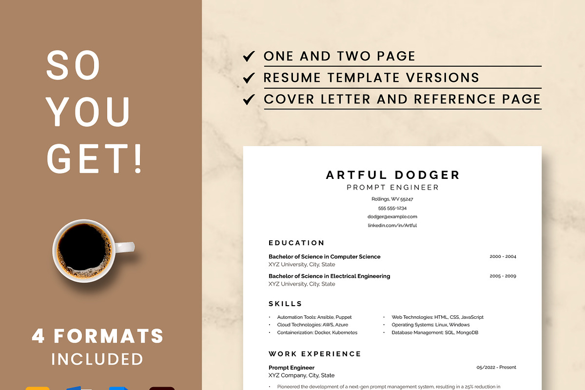 Prompt Engineer Resume Template preview 6