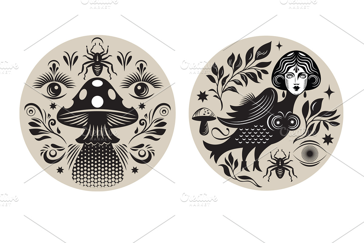 Mystic symbols & signs, a Decorative Illustration by lenlis (Photo 8 of 14)