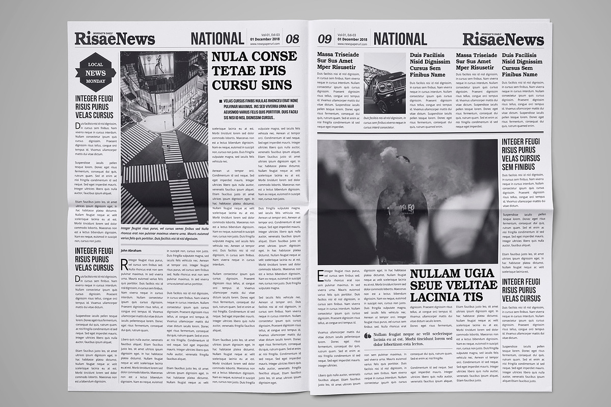 16 Page Newspaper Design v2, a Magazine Template by Miyaji75 (Photo 8 of 16)