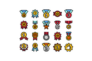 Medals and awards collection, an Object Illustration by pikepicture