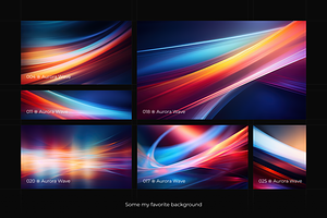 Aurora Wave Background Set