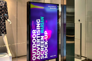 Outdoor Ad Screen Mockup 5 V6