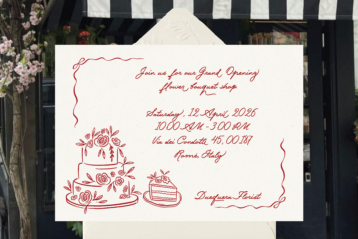 Cherie Rossé Handwritten Font, a Handwritten Font by Pinakiaa Studios (Photo 8 of 14)