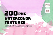 200 Watercolor Swatches Clipart, PNG, a Texture Graphic by Chipshpow Graphics (Thumbnail 1 of 7)