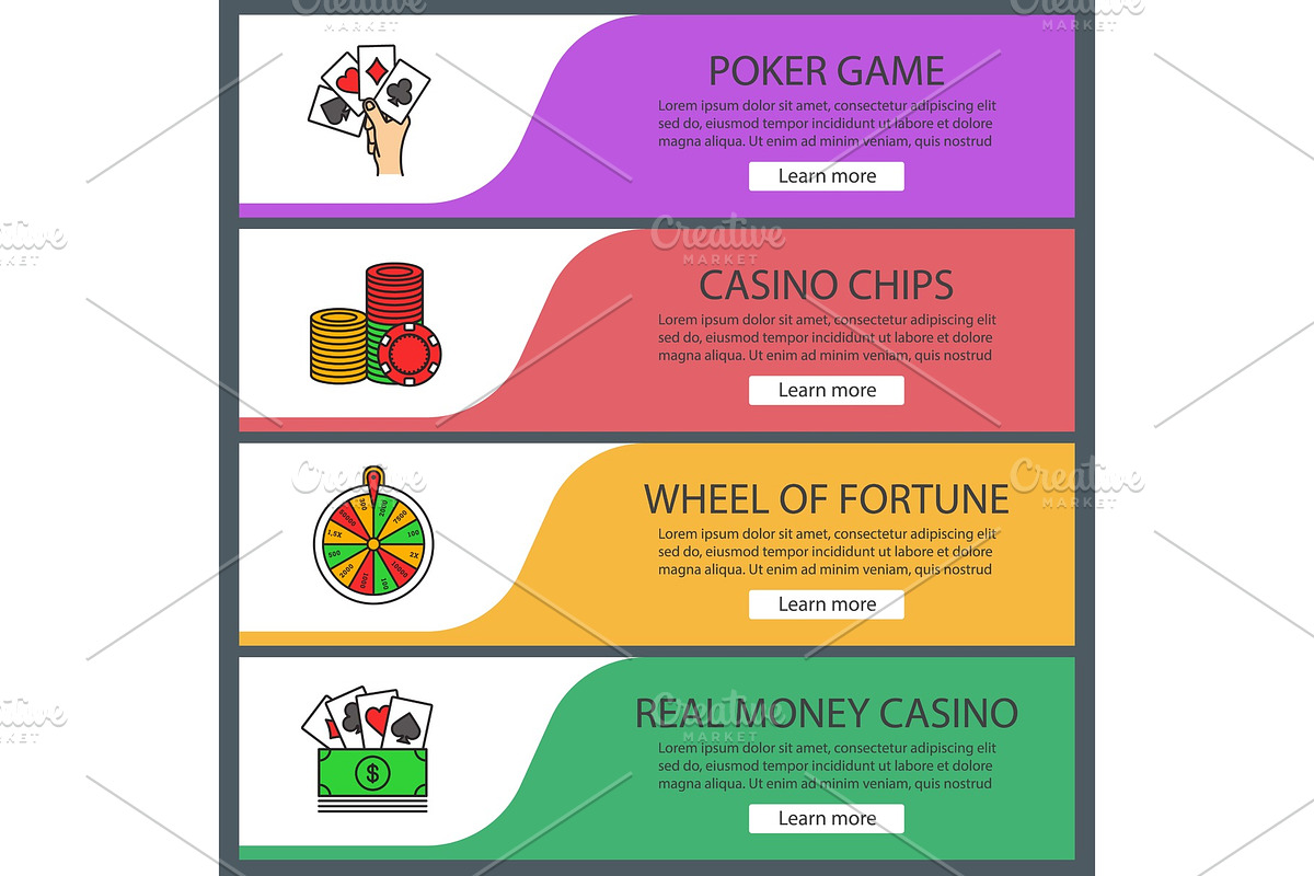 Casino web banner templates set, an Advertising Mockup by IMG Visuals