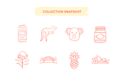 Australian Themed Icons, an Outline Icon by Caroline Mackay (Thumbnail 2 of 8)