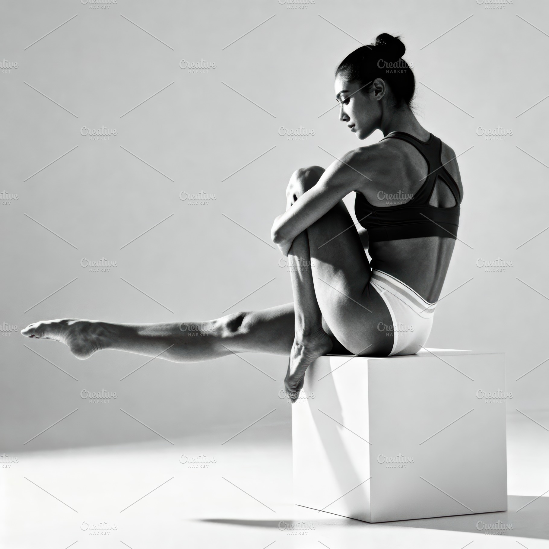 Strong Athletic Woman in B&W, a Sports & Recreation Photo by Virgo Studio
