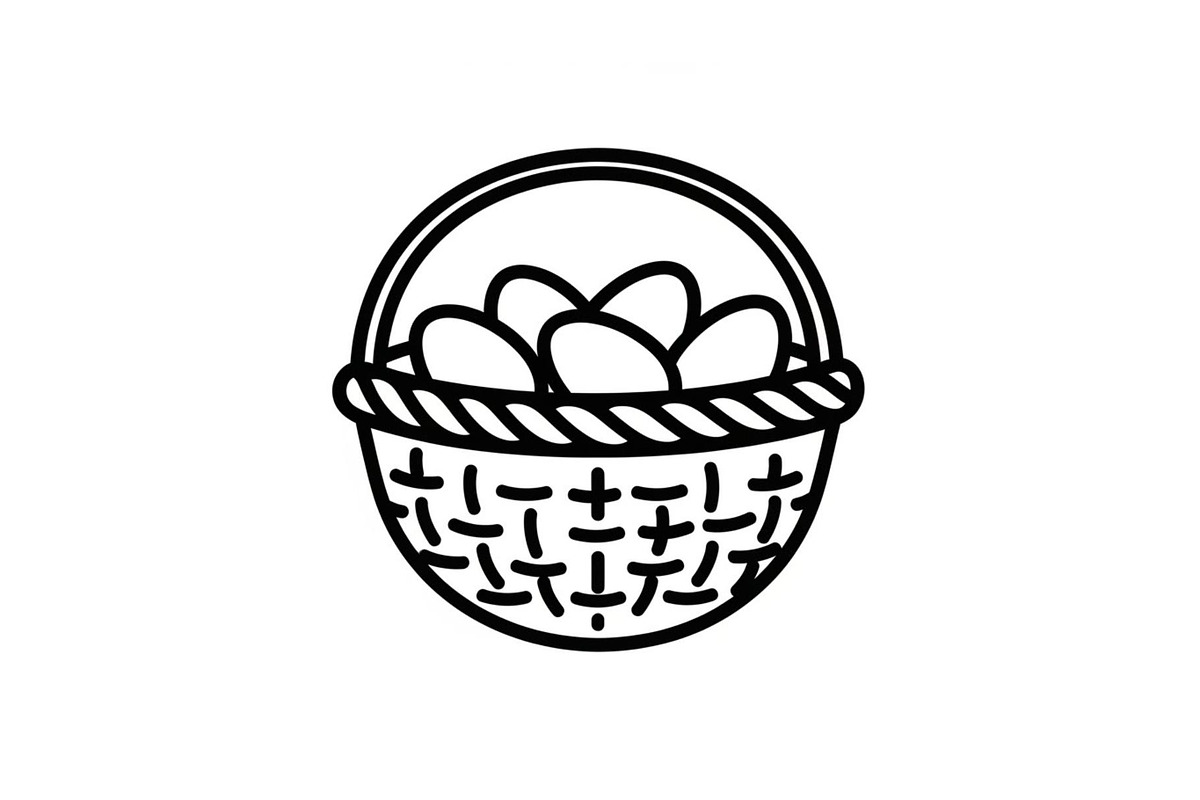 Easter Basket Vector Silhouette Bund, an Illustration by Designs_River (Photo 35 of 51)