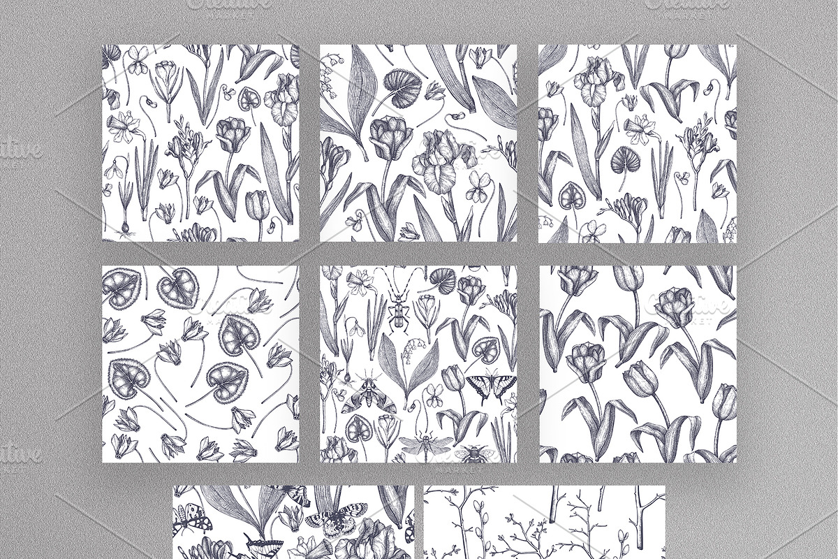 Hand Drawn Spring Flowers Set, a Seasonal Illustration by Yevheniia (Photo 11 of 16)