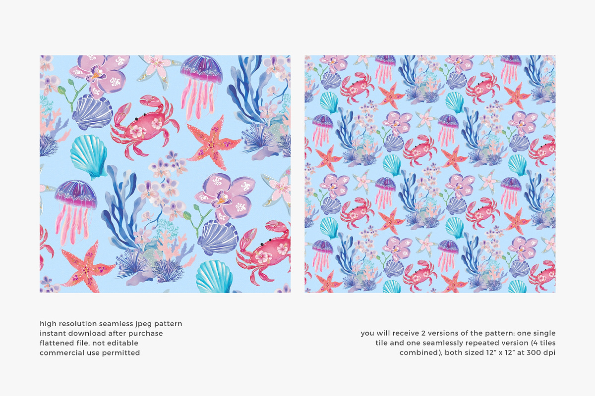 A vibrant pink crab seamless pattern, a Pattern Graphic by Pink Studio Art (Photo 3 of 4)
