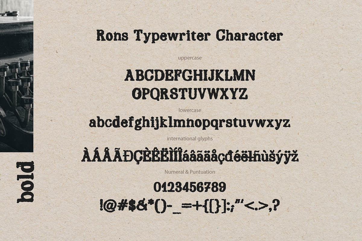RONS TYPEWRITER, a Serif Font by Olexstudio (Photo 8 of 8)