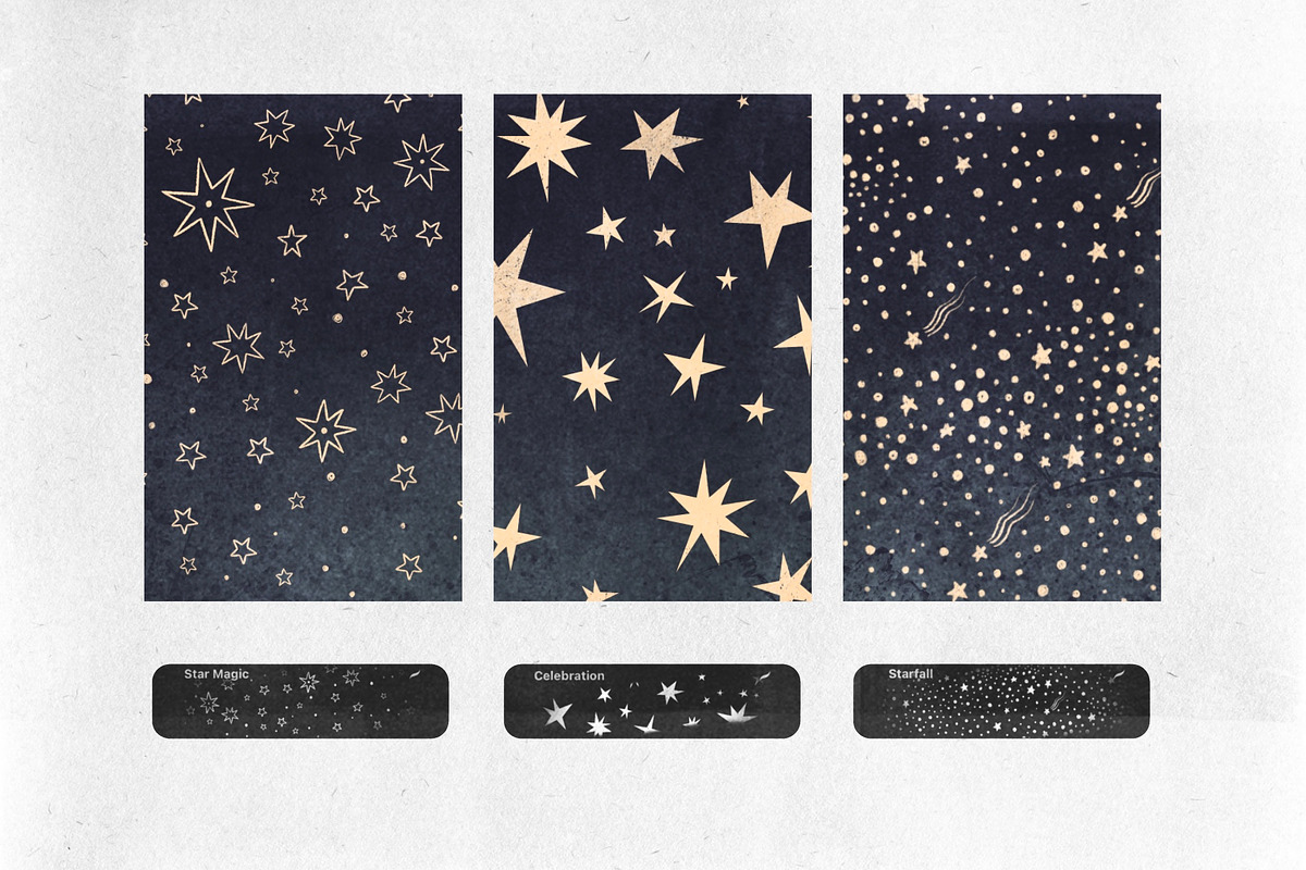 Magic Stars. Brushes for Procreate, a Brush Add-On by Maria Summer (Photo 2 of 10)