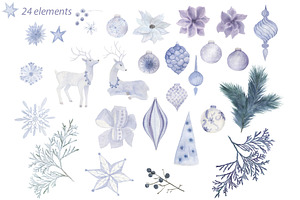 Blue Christmas Patterns