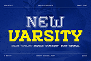 New Varsity - Baseball Font Family, a Slab Serif Font by Hamz Studio (Thumbnail 1 of 11)