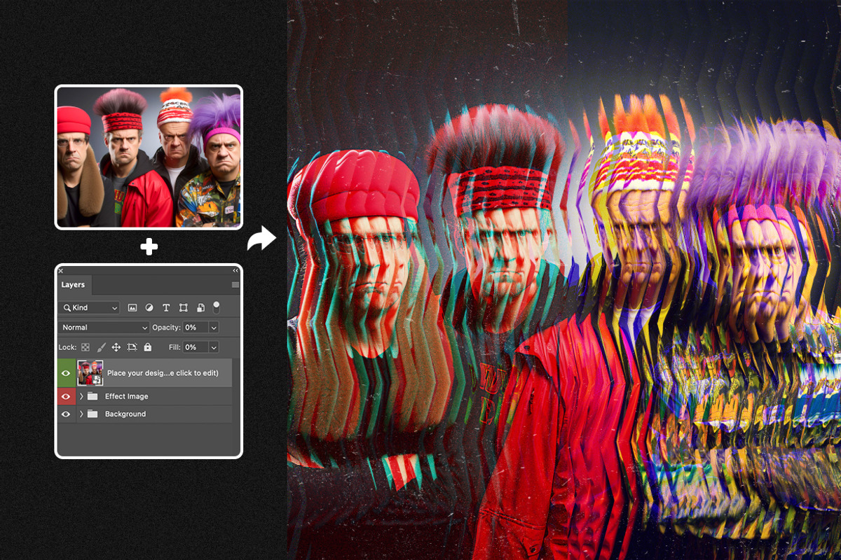 Fractal Glass Square, Poster Effect, a Layer Style Add-On by iDoodle Studio (Photo 2 of 3)