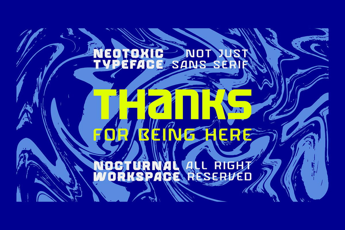Neotoxic Futuristic Sans Serif, a Sans Serif Font by Nocturnal Workspace (Photo 16 of 16)