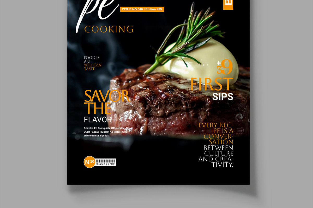 Cook Book Magazine Cover Template, a Magazine Template by MightyDesign (Photo 3 of 8)