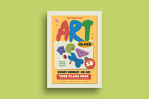 Kids Art Class Flyer, a Flyer Template by megarez