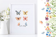 Watercolor Wildflower & Butterfly, a Decorative Illustration by MayaNavits (Thumbnail 5 of 8)