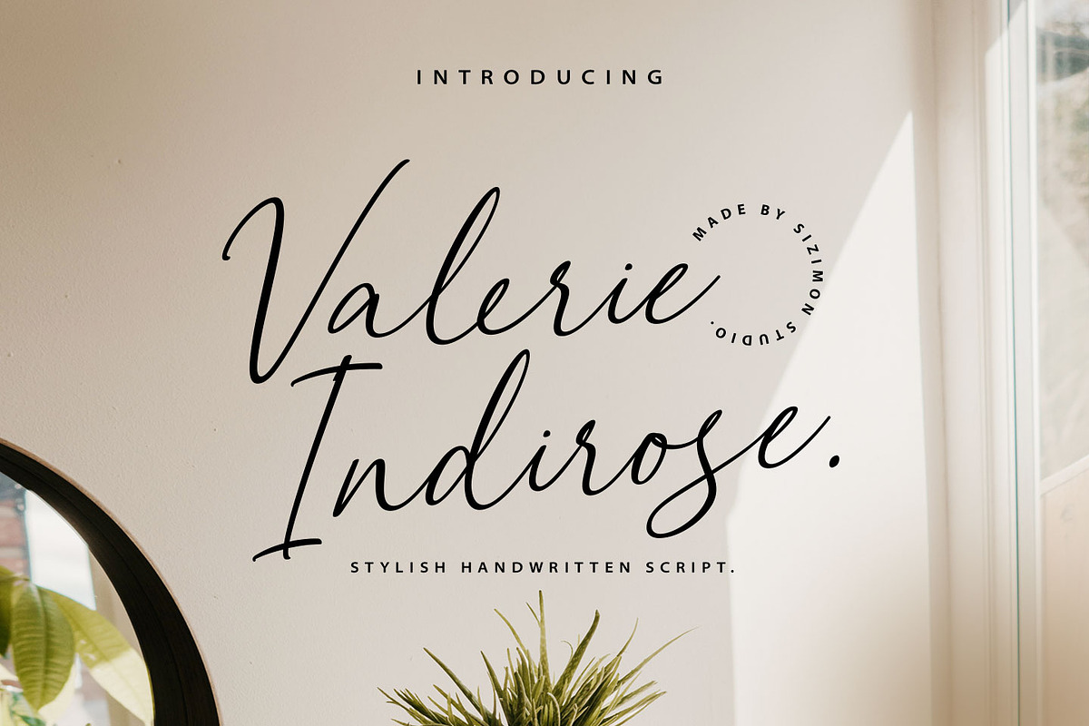 Valerie Indirose, a Script Font by sizimon (Photo 1 of 10)