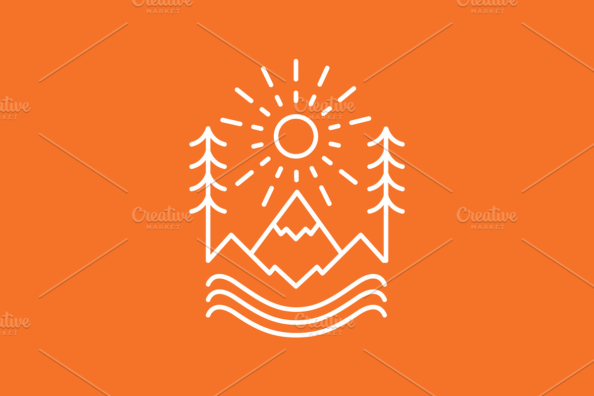 outdoor nature mountain forest logo, a Branding & Logo Template by devastd