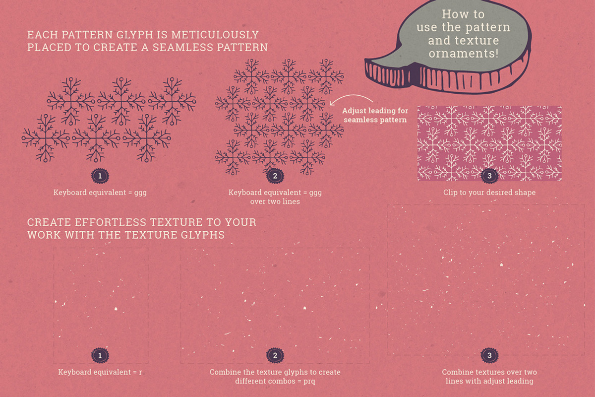 Caboodle dingbat typeface preview 4