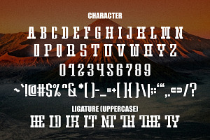 Mountain Vector - Vintage Slab Serif