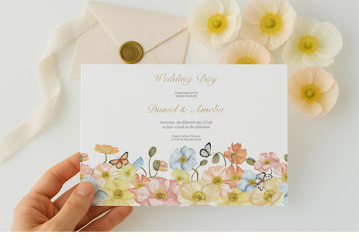 Watercolor Poppy. Bright Wildflower, a Decorative Illustration by Ooh Lily (Photo 11 of 15)
