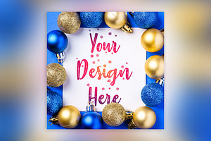 Christmas composition mockup