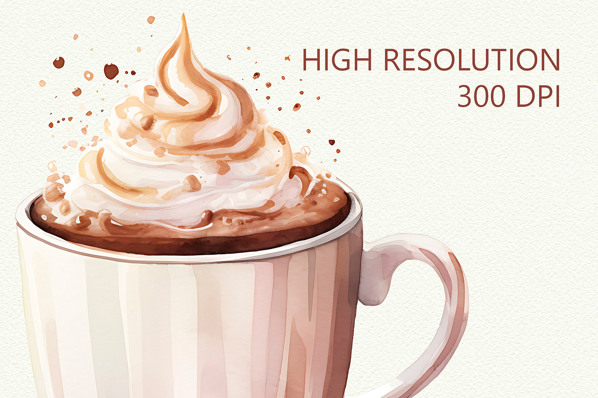 Chocolate Watercolor Clipart, a Food Illustration by Anna Design Studio (Photo 5 of 7)