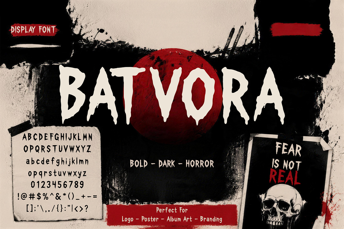 Batvora - Horror Display Font, a Handwritten Font by Pitchlook.Studio (Photo 1 of 4)