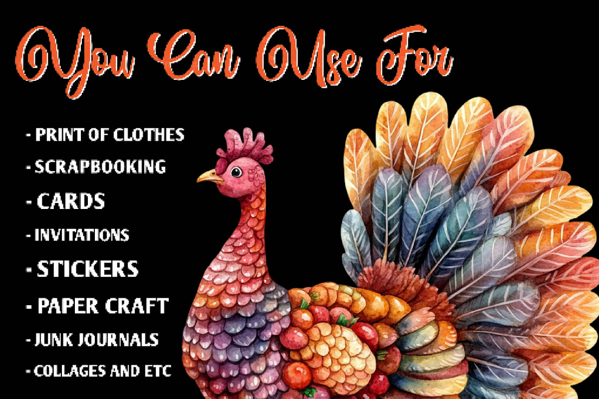 Thanksgiving Turkey Clipart, an Illustration by CreationArt (Photo 4 of 9)