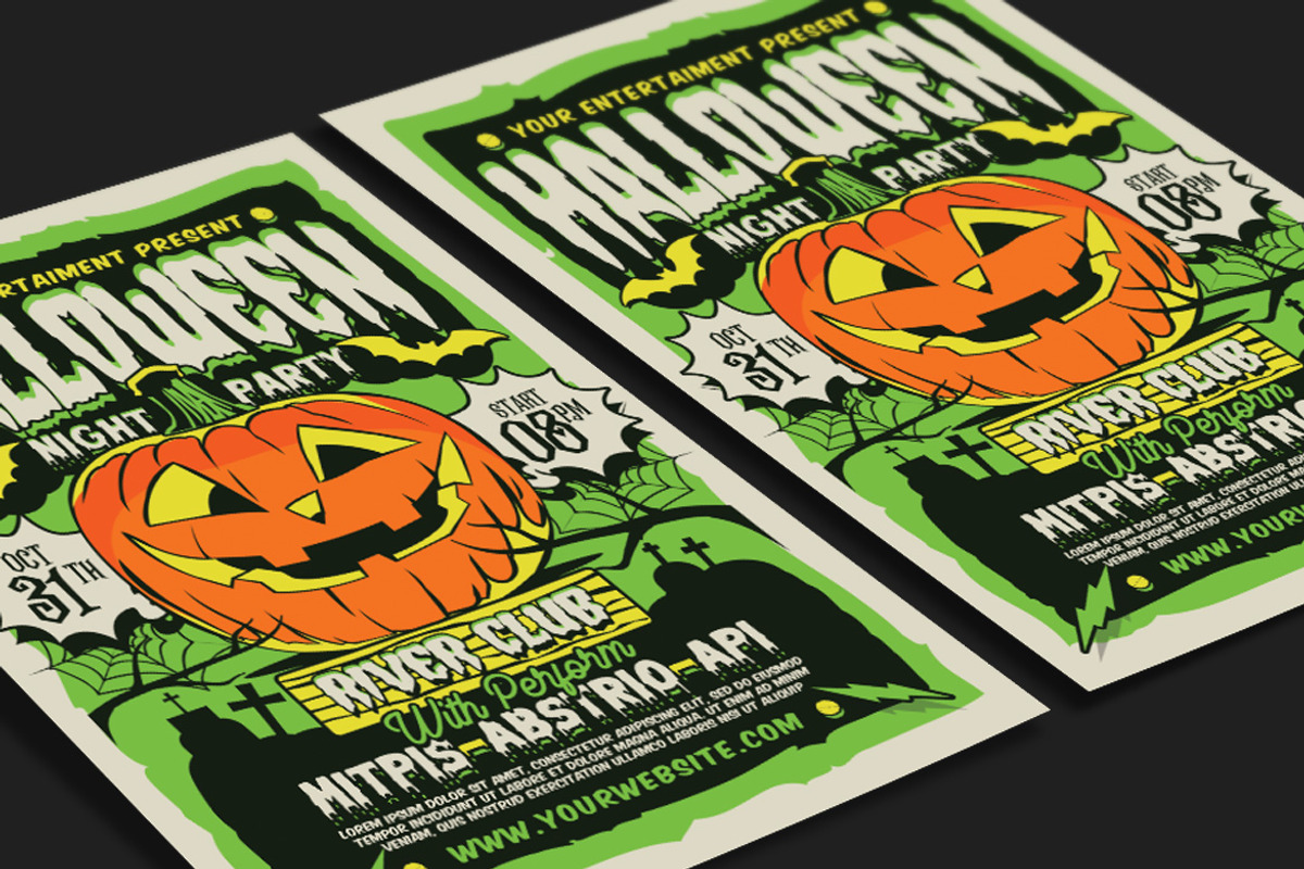 Halloween Night Party Flyer Template, a Flyer Template by Muhamad Iqbal hidayat (Photo 3 of 4)