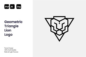 Geometric Triangle Lion Logo, a Branding & Logo Template by Luxury Logos