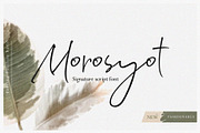 Morosyot Signature Script Font, a Script Font by ndroadv (Thumbnail 1 of 12)