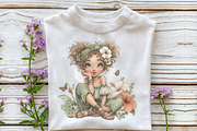 Whimsical Summer Fairy Clipart, an Illustration by OK Design (Thumbnail 6 of 6)