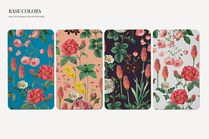 Vintage Roses English Floral Pattern