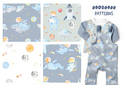 Little Astronauts - Space Watercolor, an Illustration by natalisart (Thumbnail 4 of 8)