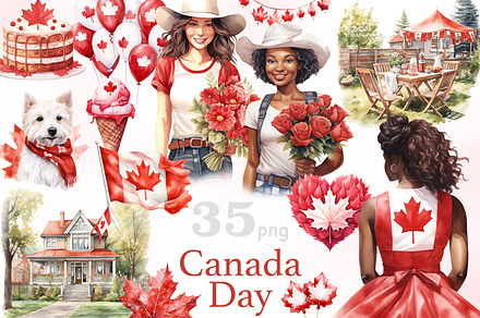 Canada Day Clipart, a Person Illustration by GlamArtZhanna