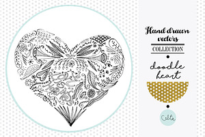 Hand drawn vector - Heart [20% off]