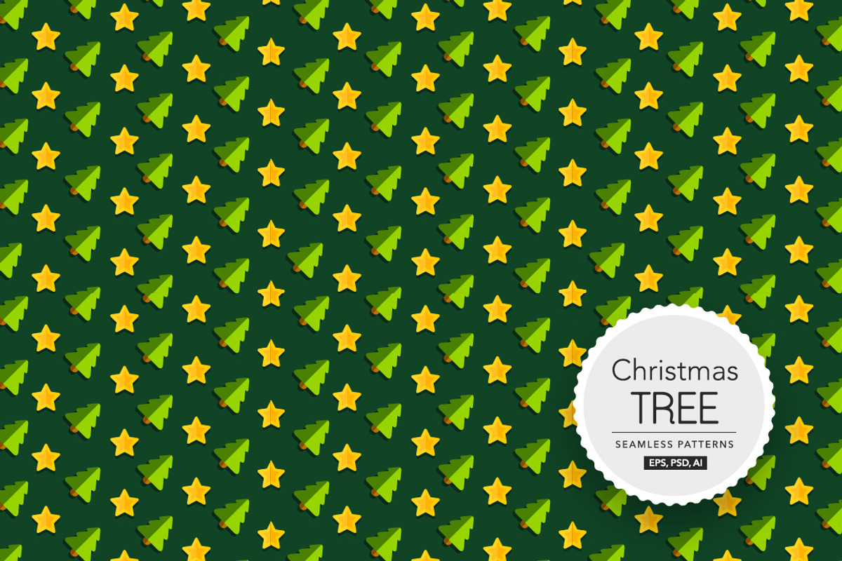 1 Christmas Tree Seamless Patterns, a Pattern Graphic by ToozDesign (Photo 8 of 15)