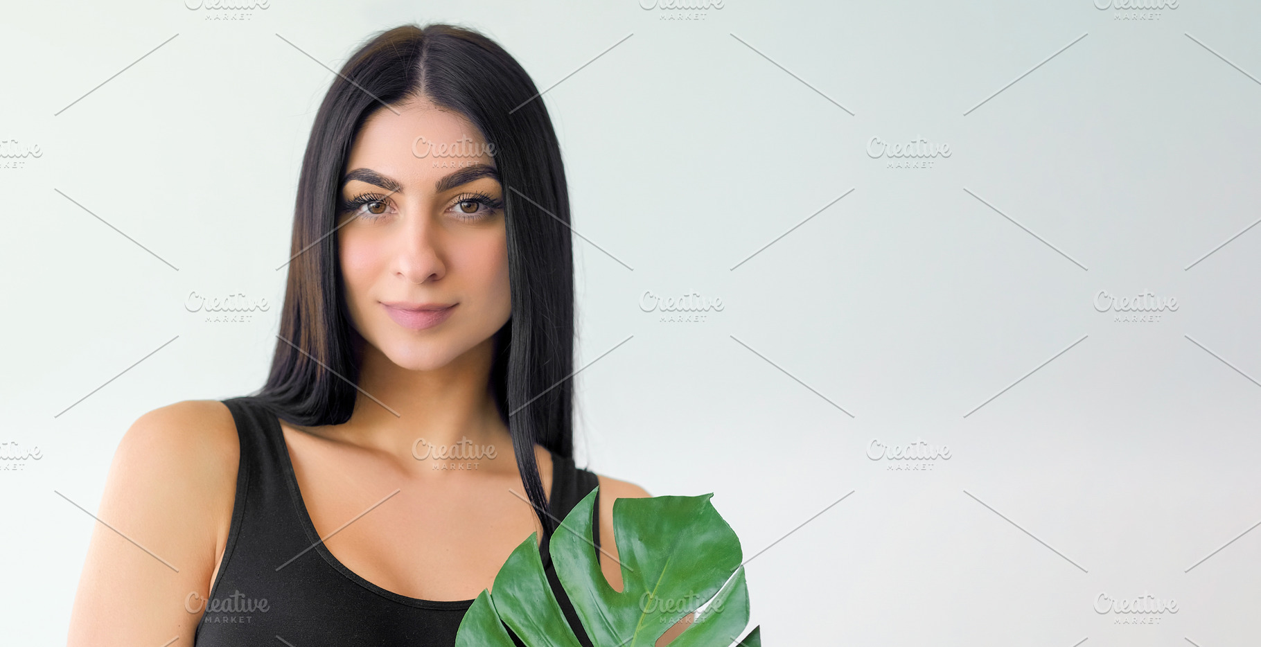 Harmony treatment natural charm woman leaf eco, a Person Photo by Photo Drive Studio