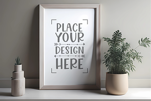 Boho Poster Mockup, Poster Art, a Print Template by Ali's Designs