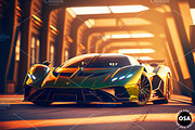 Supercar in the City Illustration, a Wallpaper Graphic by Other Side Art (Thumbnail 4 of 8)