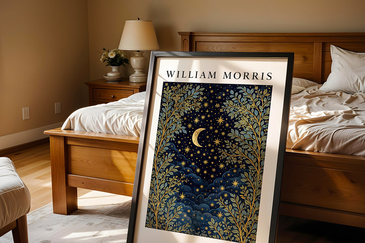 William Morris Night Wall Art, a Decorative Illustration by elfy creative (Photo 2 of 6)