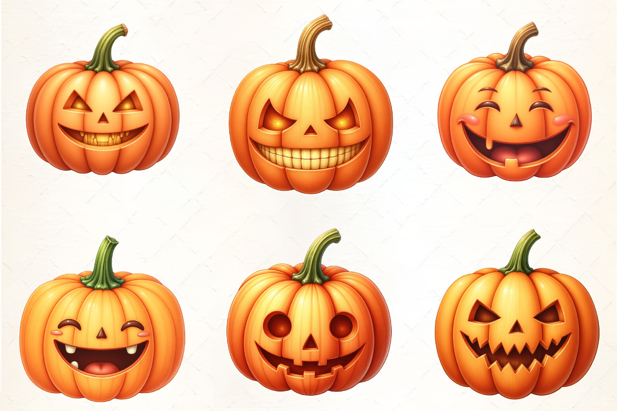 Grinning Pumpkin Clipart, an Illustration by CrexoraLab (Photo 3 of 5)