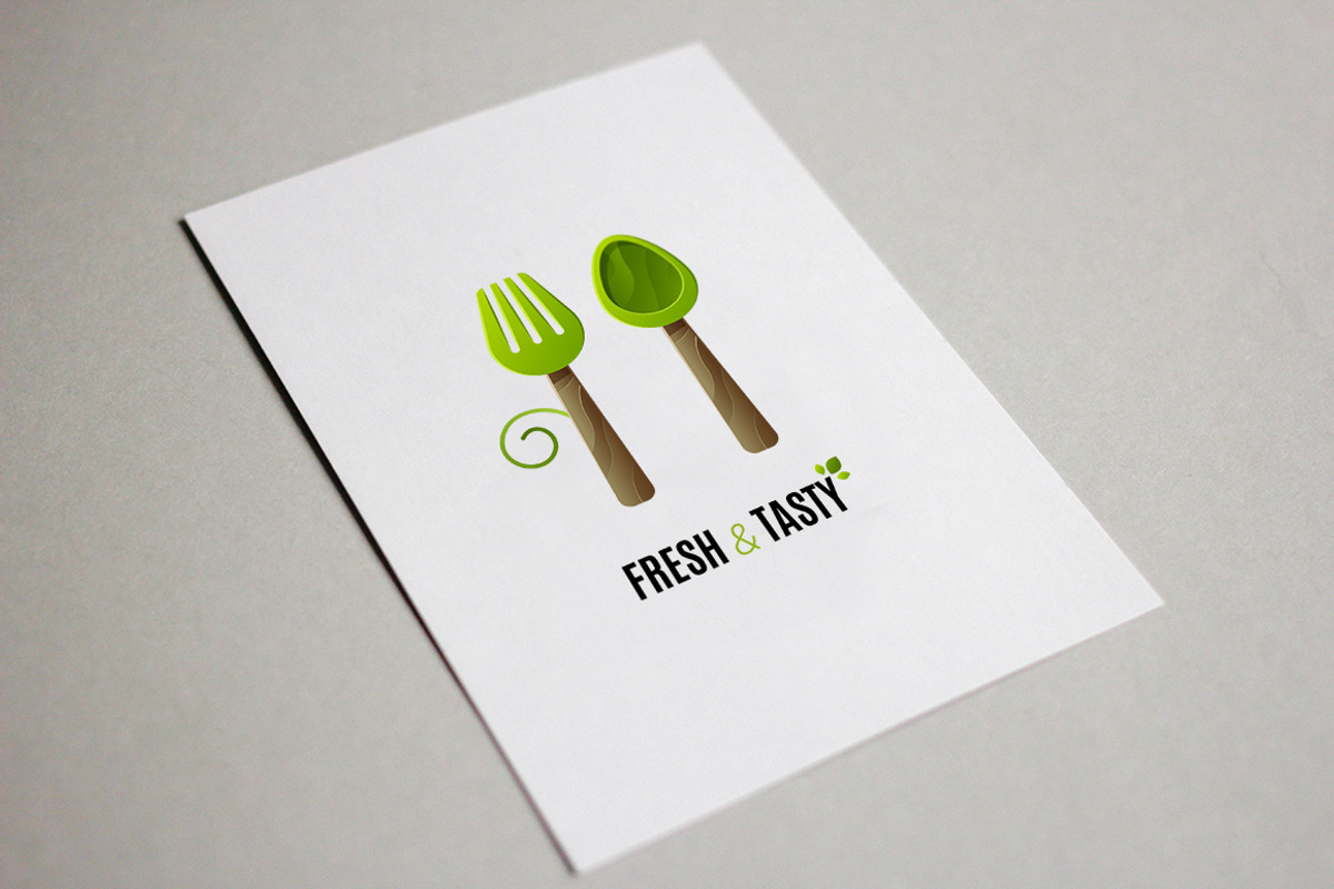 Green Food Logo, a Branding & Logo Template by Magda (Photo 3 of 4)