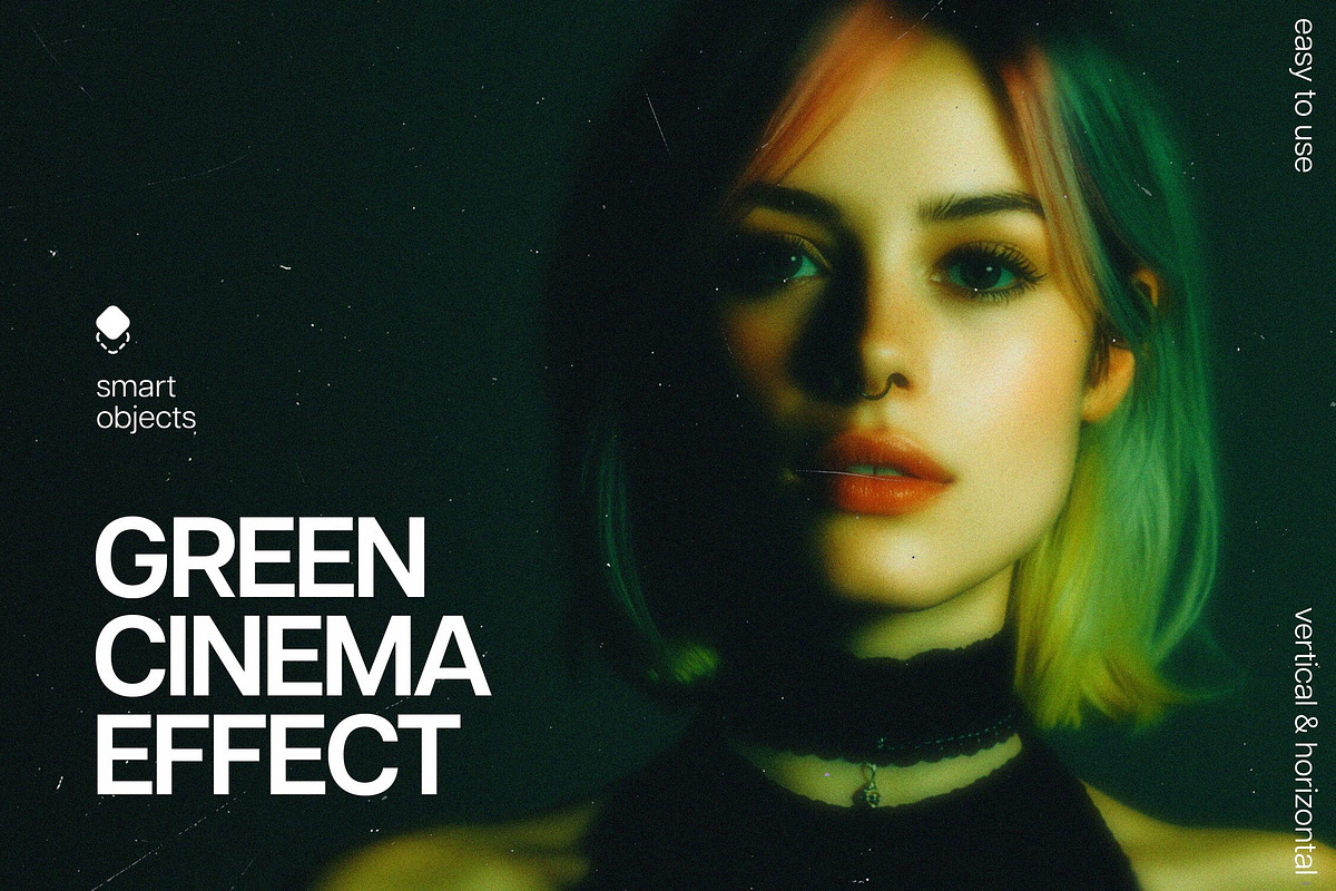 Green Movie Photo Template, a Layer Style Add-On by Design Squad (Photo 1 of 7)