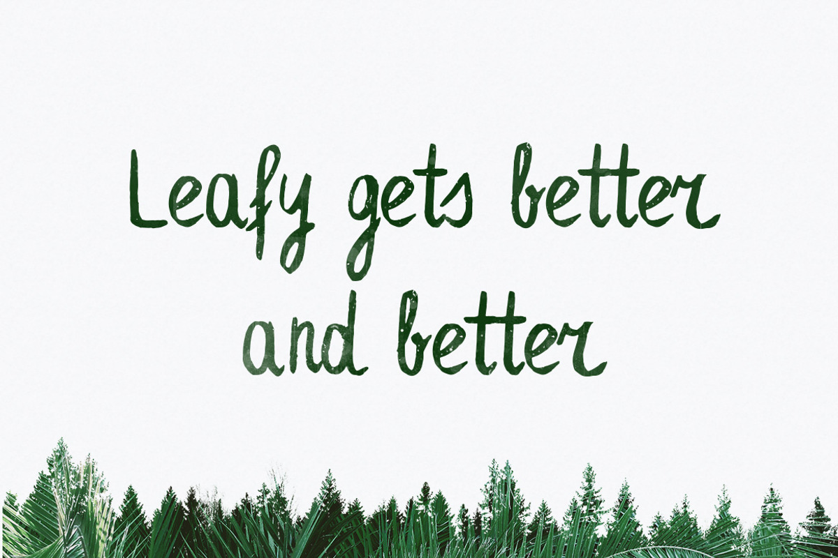 Leafy Extended Brush Font preview 7