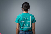 T-Shirt Mockup - Teal Edition, a Shirt Mockup by ForhadGFX (Thumbnail 6 of 12)